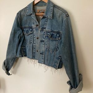 Vintage Denim Crop Jacket